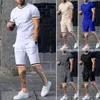 Men's Sets Tracksuit Summer Fashion Clothes For Man T Shirt Shorts 2 Piece Outfit Casual Streetwear Men Oversized Suit 240402