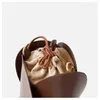 Totes UBELLIN 2024 Mini Bucket Bag Women Solid Genuine Leather Ladies Crossbody Bags Flower Shape Luxury Tote Handbags Purses
