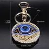 Keychains Lanyards Türkei Eye Schlüsselring für Männer Frauen Gold Farblegierung Strass böse Blau Augenbag Accessoires Schlüsselbund Schmuck Llaveros K5248S01 Y240417