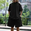 T-shirts d'été pour les survêtements masculins pour les hommes couleurs solides 2 pièces O-cou short à manches courtes S-3xl