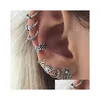 Stud 8Pc/Set Bohemia Earrings Moon Sun Hand Design Ear For Women Antique Cuff Bone Piercing Drop Delivery Jewelry Dhtim