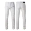 Mens Jeans Denim Skinny Designer Black Ripped Man Rip Straight Leg Zipper Fly Hole Fashion Long Hip Hop Men White Pants 20Ss Rock Grey Dhreh