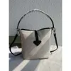 Bolsas de lona francesa ombro de caçamba crossbody Longjia bambo nó bolsa