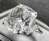 Sprudeln Vintage -Schmuckpaar Ringe 925 Sterling Silber Big Oval Cut Diamond Frauen Hochzeit Braut Ring Set Gift4086967