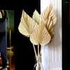 Dekorativa figurer 2st Palm Fan Leaf Dried Flower Mini Leaves i olika former Pampas gräsgrenar DIY Bröllopsdekorationer hem