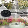 Trädgårdsdekorationer 1.2W/1.4W 5LED SOLAR FOUNTAIN med 7 munstycks flytande vattenpump för Bird Bath Pond Pool Outdoor