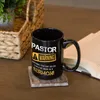 Muggar pastor kaffemugg 11 oz porslin kaffekoppar kommer att användas i en predikan vatten koppar sommar vinter dricks födelsedag semestergåvor 240417