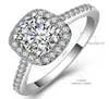 Top -Selling 925 Sterling Silber Hochzeitsfeierringe mit Kubikzirkonia Ring Fit Anzug Frauen P Fein Schmuck Whole6070091