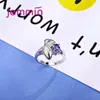 Cluster Rings Arrival Unique Geometic Cross Ring Multicolor 925 Sterling Silver Jewelry For Women Wedding Fashion Rainbow Opal