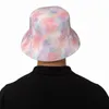 Berretti di berretti di cappello a bucket pastello tinta di tinoncini hawaii pescatore per cappelli per la protezione solare per vacanza casual unisex Cap di design pieghevole