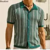 メンズポロス高品質の夏のショートスリーブカジュアルシャツ