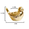 Candle Holders Ceramic Animal Holder Cup Decorative Tray Placements Ware Electroplated Bird Base Home Decor Candlestick