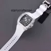 Men Watch Transparent Top Hollow Crystal Full Glass Fashion Richa Out Automatic Mechanical Luminous Personalized Wine Barrel Tape