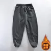 Men's Pants 400gsm Winter Thick Fleece Sweatpants For Men Fashion Patchwork Loose Tapered Jogger Velvet Thermal Casual Male Trousers