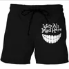 Shorts Shorts Cartoon Anime 3D Stampa di spiaggia per nuotare e navigare