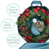 Bouteilles de rangement Shell Shell Holiday Wreath Conteneur avec poches intérieures Double fermeture éclair et gère les bocaux en verre de bouteille de pression bleue