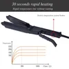 Portable Ceramic Tourmaline Ionic Flat Iron Hair Straighten Setting Steam Straightener Crimper 240411