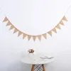 3M 13 Flags Vintage Jute Hessian Burlap Bunting Banner Wedding Party Photography Props Celebration Party Decoration Banner