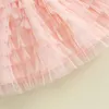 Mädchen Kleider Sommermädchen Prinzessin süßes Kleid Tüll Patchwork Vestido Blumen Hochzeitsfeier Geburtstag Tutu geborene Kleidung 0-24m