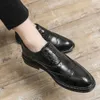 Abito da ballo fatti fatti a mano brogue marrone da uomini in pelle scarpe in pelle slip-on oxfords formali mobili originali moda