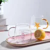 Kubki 400 ml 3D Water Glass Cartoon Kształt Zwierzęs Szklany szklany kubek Słodki Picie Szkło Kawy Kreatywne projektowanie Modelowanie Water Mub Muber Prezent 240417