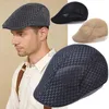 UL25 Berets Spring Summer puste berety dla mężczyzn wygodna oddychająca siatka beret hat szybko suszący newsboy czapka retro słoneczne czapki malarz Caps D240418