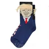 Favor de festas 2024 Trump Meias explodirem moda engraçada masculina e feminina meias de respiração aérea enviam pequenas meias de algodão GiftSlt922
