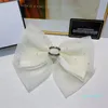 Pearlescent Mesh Bow Clasp Clip High Horsetail Fixed Hair Clasp Hair Ornament Elegant Ball Hair Clip Headwear