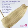 JENSFN Straight 100% Real Human Hair Weft Bundles 50gPcs 1624 Remy Natural Sew In Weaves Brown Blonde Color 240401