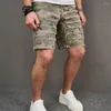 Męskie dżinsy Summer Men Amakuflage streetwear Rised Loose Denim Shorts Stylowe hip-hopowe proste pięciopunktowe spodnie dżins