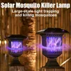 Mosquito zabójcze lampy na zewnątrz Solar Mosquito Killer UV LED LEAD Electric Shock Lawn Ogród Wodoodporny Odesz