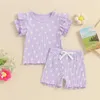 Ensembles de vêtements focusnorm 0-4y beaux enfants pour bébés pour bébés filles SUNFLOWERS IMPRESS