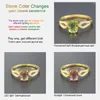 Cluster anneaux Bolai Color Change Sultanit Ring 925 STERLING Silver Nano Diaspore Gemstone Fine Bijoux Simple Wedding For Women 11.11