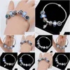 Kralen EDELL 100% 925 Sterling Sier Charm Beads armbanden blauwe kristal collocatie armband geschikt voor vrouwelijke DIY -armbanden sturen de Dr. Dhhgh