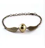 Bracelets de bracelet de poche Golden Golden Golden Bracelet Ailes Vintage Retro Tone pour hommes et femmes2092927