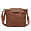 Bag Vintage Style - 2024 Design Kvinnor Purses Handväskor Soft Material Axelväskor Toppkvalitet Girls Gift for Female