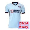 23 24 Cruz Azul Mens Soccer Jerseys Родригес Эскобар Моралес Антуна Табо Гутьеррес Варгас Герреро Дом Блю Голубой прочь 3 -е футбольные рубашки.