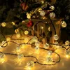 1 pc 5m6m Morroccaanse bal zonne -touwlichten Outdoor Waterdicht 8 Modi Fairy Gardenlamp voor feest Kerstslaapkamer Decoratie 240411
