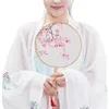 Figurines décoratives Fan de poche élégante de style chinois élégant pour femmes conception florale vintage avec pendentif à glands