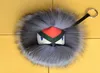 y Real Fur Poms Bug Little Bag Charm äkta Pompom Keychain Car Jewelry Pendant1946420