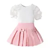 Roupas de roupas para criança saias de menina de menina roupa mola primavera verão roupas roupas sem mangas colete de malha placado um infantil onsies0 3 meses meninas