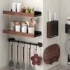 Kitchen Storage Novel Accessories Spice Rack Organizer Shelves Bathroom Shampoo Holder Shelf Metal Wall Panels