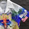 Дизайнерский спортивный костюм Summer Fashion Mens Crescuits Hawaii Beach Set Set Designer Рубашки Печатная рубашка Man Slim подходит для доски директоров с коротким рукавом A2