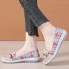 Casual Shoes Summer Old Beijing Cloth Women Soft Sole Mother Breathable Hollow Middle-aged Elderly Sandals Grandma