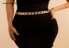 Ingesightz Punk Plastic Chunky Shicay Miami Crb Chain Chain Body Chain Women Gold Color Sexy Harness Weist Belly Belly Jewelry P08833306