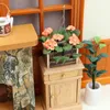 Dekorativa blommor 1:12 dockhus miniatyr hortensia krukväxt bonsai modell doll hus möbler tillbehör trädgård dekor barn leksak