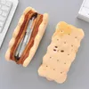 Storage Bags Kawaii Pencil Case High Capacity Plush Cookies Pen Cute Cartoon Brown Box Girls Office School Supplies Stationary