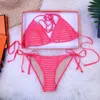 Frauen Badebekleidung solide geschnittene Bikinis 2024 Dreieck Bikini Set Krawatten Halfter Badeanzug Push Up Women Beachwear 2 Stück Badeanzug