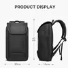 Mochila Mochila Mochilas de 15 polegadas Mochilas USB Charging Men Bag de Bolsa de Viagem Bolsas de Escola Repelente de Água Tipo C Mochila