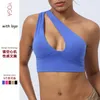 Chemises actives Breau de yoga à une épaule oblique Beau Sports Back Sports Femmes Irréguliers STAPHES ÉLAGIE